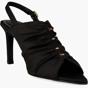 Natori Reen Pointed Toe Slingback Sandal in Black Size 9 NWT